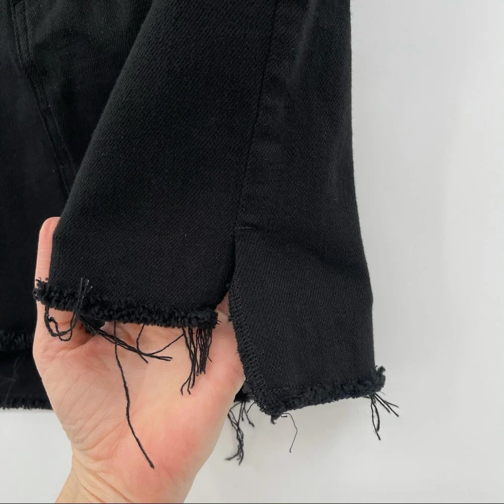 Wilfred Free‎ Tanit Denim Skirt Faded Black Raw Hem